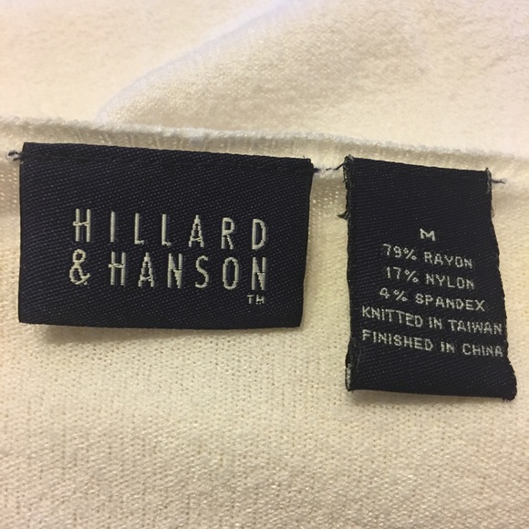 Hillard & Hanson cream soft stretchy sweater M - Picture 6 of 6